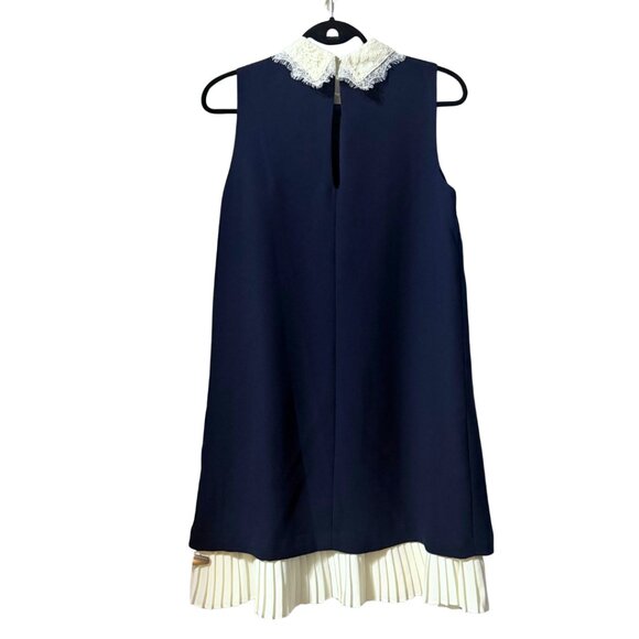 Nanette Lepore Sleeveless Lace Collar Ponte Trapeze Dress – Size 8 - Picture 2 of 8